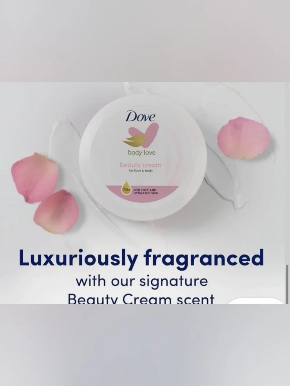 Case Of 12 Dove Nourishing Body Care Face Hand and Body Beauty Cream 2.53oz